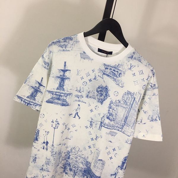 絶対欲しい！【爽やかに決まる】ルイヴィトン★Printed Cotton Tシャツ 偽物 1AGJYZ